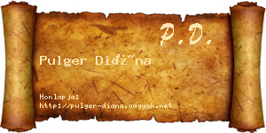 Pulger Diána névjegykártya